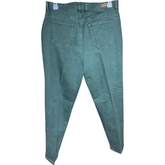 Gloria Vanderbilt Stretch Jeans Green Tapered High Rise Pants Women's Petite 16 - Picture 4 of 9